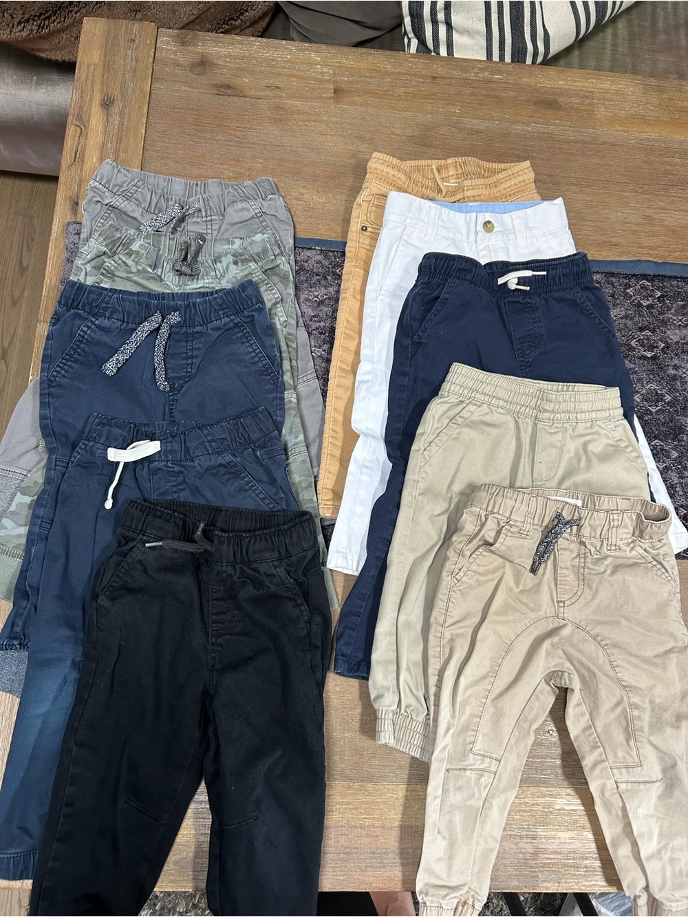 2T Bundle Cotton + Jogger Pants - Assorted Neutral Colors